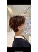 30代40代大人可愛い丸みショートボブ似合わせ小顔カット摂津本山