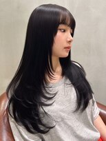 Moalana 名古屋 栄/髪質改善/縮毛矯正/レイヤー【モアラナ】&nbsp;ダークパープル/クラゲカット/シースルー/クラゲヘア/名駅