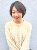 女子ショートのチョコレートカラー