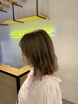 エイト 福岡天神店(EIGHT fukuoka) 【EIGHT福岡 7月 片山智裕】透け感グレージュボブ