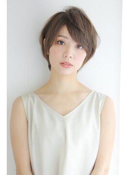 クラン 岡本(Chlan) ナチュラルショートボブ★アッシュベースの抜け感ブラウン