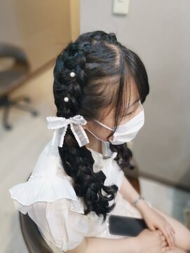 ヘアセットサロン ミント(Hair set salon MINT) 編み込みツインテール