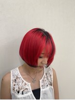 デコヘアーチーノ(DECO HAIR Ccino) レッドカラー/裾ブラック