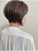 前下がりショートボブ/ニュアンスカラー/ヘルシースタイル