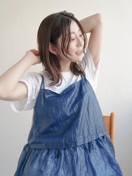 ムク 甲府(muku.) 前髪/マチルダボブ/ピンクベージュインナー/グレージュ[甲府駅]