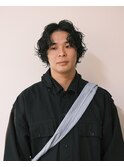 センターパートパーマ メンズパーマ ウルフパーマ ボブパーマ