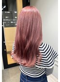 モーヴピンクブリーチダブルカラーベビーピンクヘアー横浜横浜駅