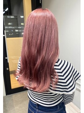 ユウル 横浜(juhl.) モーヴピンクブリーチダブルカラーベビーピンクヘアー横浜横浜駅