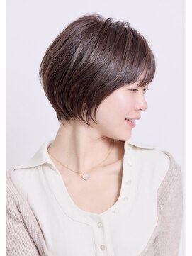 ミチオ ノザワ ヘアサロン ギンザ(Michio Nozawa HAIR SALON Ginza) ★前髪あり小顔くせ毛カバーベージュカラー丸みショートボブヘア