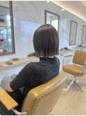 切りっぱなしボブ×グレージュカラー＊
