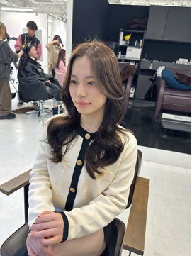 ハピネス 梅田茶屋町店(HAPPINESS) 韓国ヘア/レイヤーカット/髪質改善/顔周りカット/ベージュ