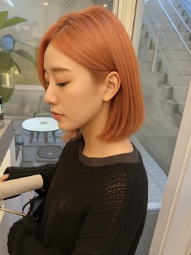 ロコスピアーズ(ROCO SPEARZ) オレンジ　ボブ　ブリーチ