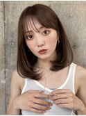 簡単スタイリング/伸ばしかけヘア/小顔ヘア/ブリーチなしカラー