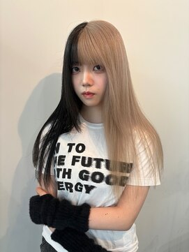 カシェル(cashel) ミルクティー × black ／デザインカラー