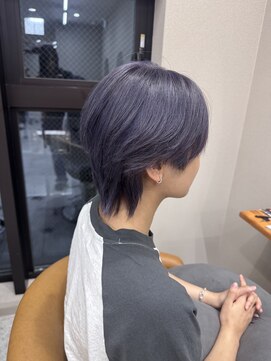 シカ 神戸三宮元町店(Cica) ラベンダー 色落ち綺麗 三宮 ウルフ ショートヘア マッシュ