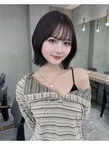 ロンドリゼル 札幌(Lond RiseL) チャコール/黒髪/ブリーチなしレイヤーカット小顔顔周り韓国札幌