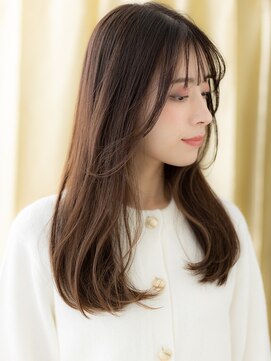 グレーブラウン小顔ワンカールエアリーロングY北浦和30代40代