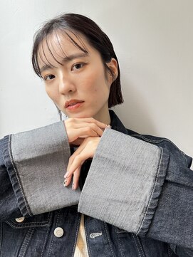 ネオリーブ チロル 横浜西口店(Neolive CiroL.) ダークアッシュ/大人ガーリー/切りっぱなしボブ【横浜】k