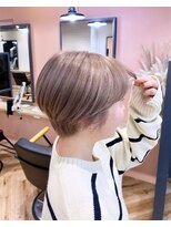 オーガニック リブ 川越(organic+live)&nbsp;春カラー◆マッシュショート×ミルクティーベージュブリーチ