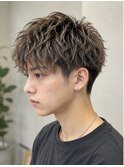 無造作スパイラルセンターパート