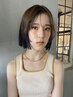【さりげなくおしゃれ・白髪ぼかし】ポイントハイライトデザインカラーカット