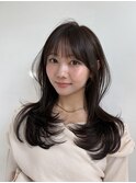結べるレイヤーカット/グレージュブラウン/韓国巻き/顔周り