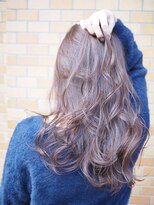 ノエル ヘアー アトリエ(Noele hair atelier) 《Noele》大人かわいいグレーパープル×ゆるウェーブ