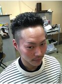 ハードパーマ&オールバック