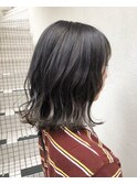 グレージュ_外ハネボブ,アッシュブラウン,ネオウルフ