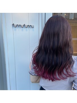 フンヌ フンヌ(funnufunnu) 【funnufunnu】ピンクグラデーション＃のじカラー