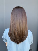 ダブル(W) ナチュラルストレート縮毛矯正ヘア