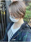 透明感ベージュカラー人気☆大人かわいい丸みハンサムショート