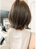 福山市美容院人気Caary切りっぱなしボブ ダークグレージュ