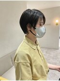 黒髪ナチュラルマッシュショート
