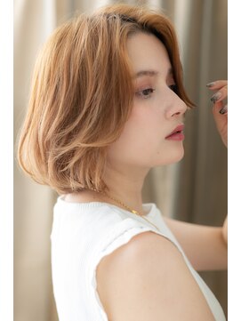 カバーヘア ブリス 北浦和(COVER HAIR bliss) かきあげバング大人ハイライトＡラインボブZ北浦和10代20代30代