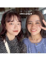 ミント(mint) 【地毛からブリーチしてミルクティーグレージュ】