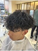 波巻きパーマ