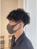 束感ツーブロックマッシュパーマ/ツイスパ/波巻き