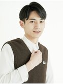 黒髪/グレーベージュ/レイヤーロング/前髪パーマ[新宿駅]