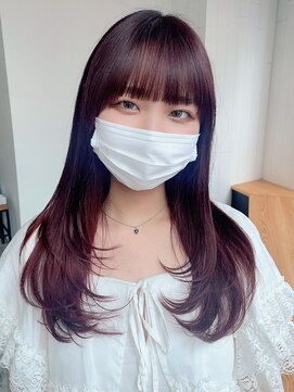 アイティー バイ アルバム 中野店(IT by ALBUM) ナチュラルロング_フルバングレッドブラウン_ba477471