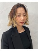 【心斎橋hen】ハイライトボブ ブリーチ