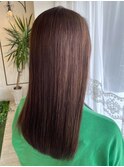 ダメージレスカラー 艶髪ロング ラテベージュ 髪質改善