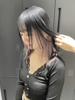 ペレ 渋谷(PELE)&nbsp;デザインカラー/レイヤーカット/ウェットヘア/オリーブベージュ