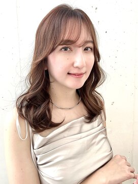 ビーチ(BEACH) 透け感ベージュふんわりミディアムヘア