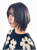 ミディアム顔周りレイヤー韓国ヘアおくれ毛_ba541051