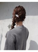 サイド編み下ろし×ヘアセット