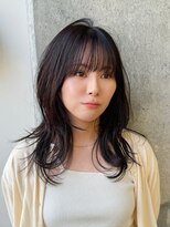 ミリ(mm)&nbsp;トレンドヘア！ハッシュレイヤー×暗めグレージュ/10代20代30代