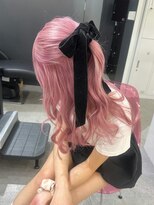 ベレーザ 渋谷神南(Beleza)&nbsp;16504ホワイトピンクブリーチバーガンディルーツカラーロング