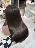 ミディアムヘア暗めカラー/デザインカラー/フェイスフレーミング