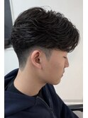 MEN'S/韓国/フェザーパーマ/毛流れセンターパート/下田優也